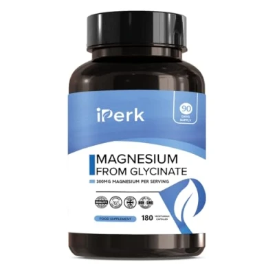 Image of Magnesium Glycinate Capsules Provide 300 mg of Pure Elemental Per Serving 180 Vegan Caps Supplement Non GMO (180 Capsules)