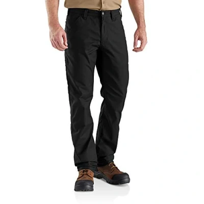 Image of Carhartt Men&#039;s Rugged Professional Series Flex Relaxed Fit Canvas Work Pant, Black, 31W / 34L