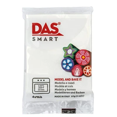 Image of DAS Smart Oven Bake Modelling 56g Clay, White Pearl, Ideal for Professionals and Hobbyists