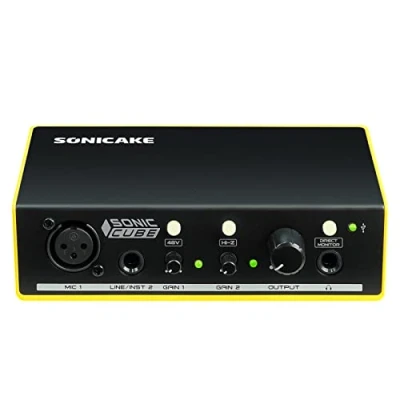 Image of SONICAKE Sonic Cube Audio Interface Computer USB Interfaces Analogue Preamps for Music Performance and Sound Recording