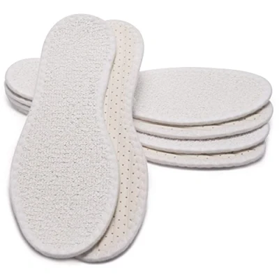 Image of SULPO 3 Pairs Barefoot Soles for Kids, 100% Cotton Terry Towelling with Latex Cushioning, Insoles Combating Unpleasant Odours and Bacteria, Size EU 24 35