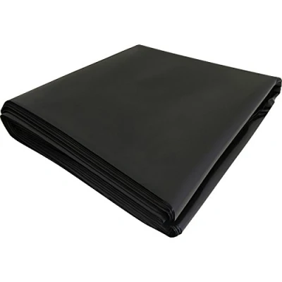 Image of Black Extra Heavy Duty Polythene Plastic Sheeting DPM DPC Damp Proof Membrane 3 Metre x 4 300mu 1200g BBA