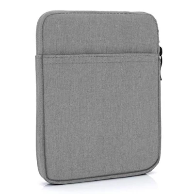 Image of MyGadget Nylon Sleeve for Tablet up to 6 Inch Padded Bag 12,5 x 17 cm e.g. Kindle Paperwhite Travel Pouch in Grey