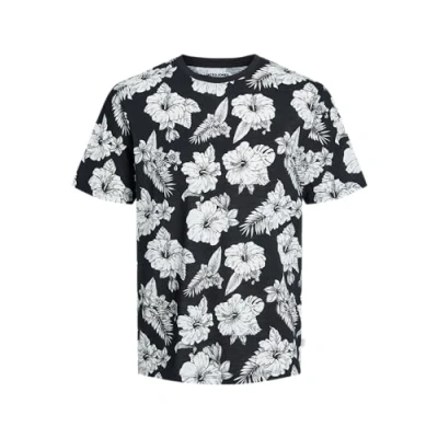 Image of Jack &amp; Jones Jjguru TEE Oneck Print Tshirt, Men&#039;s, Size: Medium, Black