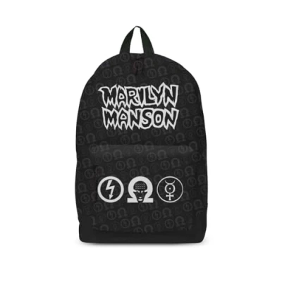 Image of Rocksax Backpack Marilyn Manson Classic Logo Rucksack 43cm x 30cm 15cm Officially Licensed Merchandise