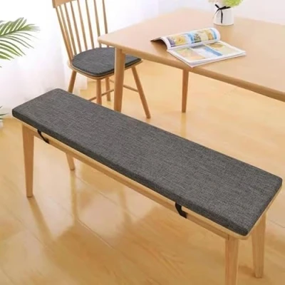 Image of Edumov Seat Cushion, Bench Cushion for Garden and Hollywood Swing, Furniture, (120 x 30 5 cm, Dark Grey)