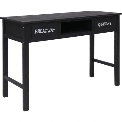 Image of vidaXL Console Table Black 110x45x76 cm Wood