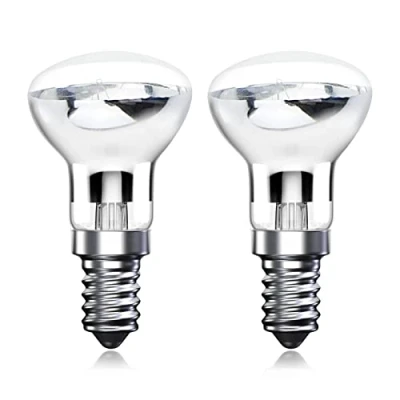 Image of Klarlight R39 E14 30W Lava Lamp Bulbs, Small Edison Screw SES Reflector Spot Warm White 2800K Energy Saving Spotlight Halogen Bulbs Dimmable (Pack of 2)