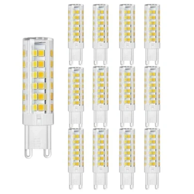 Image of OUGEER Pack of 12 G9 LED Bulb 7W Equivalent 65W Warm White 3000K 650LM AC220 240V Non Dimmable Ceramics