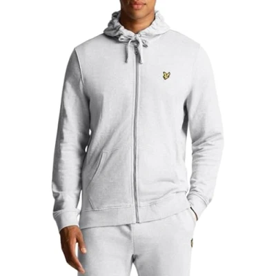 Image of Lyle &amp; Scott Zip Through Hoodie Light Grey Marl M