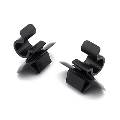 Image of VVO Fasteners Black Plastic Bonnet Strut/Stay Rod Holder Clips for Citroen Dispatch/Jumpy, Xantia, (Pack of 2)