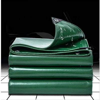 Image of MHBGX Tarps,Tarpaulin Waterproof Thicken Green 550G/㎡ PVC Linoleum Rain Cloth Sunscreen Outdoor Truck Shed Cloth,B,4X 6M