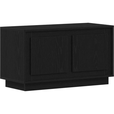 Image of vidaXL TV Cabinet Black Oak 80x35x45 cm Engineered Wood