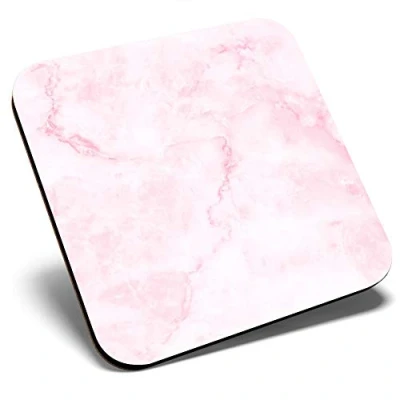 Image of Great Single Coaster Square Pink Marble Effect Stone Agate Art Glossy Quality Coasters Tabletop Protection for Any Table Type #24017