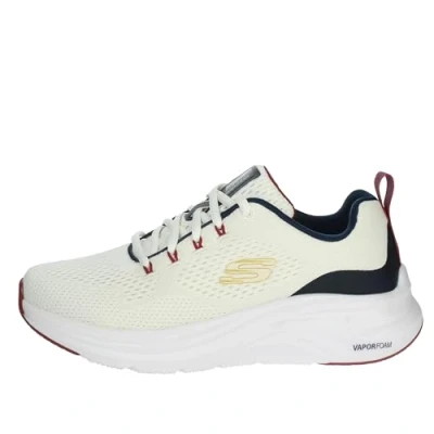 Image of Skechers Men&#039;s Vapor Foam Trainers, White Mesh/Synthetic/Navy Red Trim, 7.5 UK