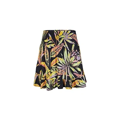 Image of O&#039;NEILL Women&#039;s Lilia Smocked Skirt, 39033 Black Tropical Flower, X Large