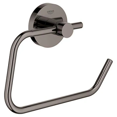 Image of GROHE Essentials New Toilet Roll Holder Hard Graphite 40689A01