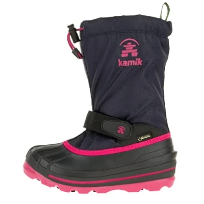 Image of Kamik Girls&#039; Waterbug8g Winter Boots, Navy Rose Marine Nro, 3.5 UK