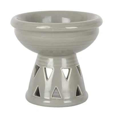 Image of Gorgeous Grey Ceramic Deep Bowl Oil Burner 12cm x 13cm(1 Pc.) Premium Material, Versatile &amp; Elegant Design Ideal Home Decor, Relaxing Ambiance
