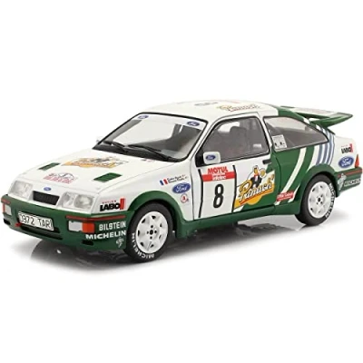 Image of Solido 421181260 FORD SIERRA COSWORTH None Collectible Miniature Car, White/Green, 1/18ème