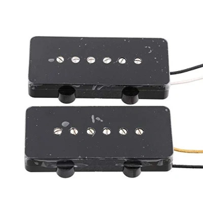 Image of LYWS Alnico 5 Pickup Set Neck Bridge for Jazzmaster Guitar Black
