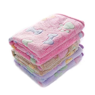 Image of luciphia 1 Pack 3 Dog Blanket Made by Super Soft and Fluffy Premium Fleece Flannel Throw Ideal for Dogs Cats Puppies of Pcs (Bone, Large 41 * 31&quot;)