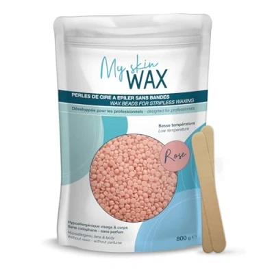 Image of My Skin Wax Stripless Beads, 800g, Hypoallergenic, pearls For Waxing machine, Hair Removal Hard Beans Sensitive Skin, Men Women, Face, Bikini, Brazilian, Eye brow, Lip, Leg