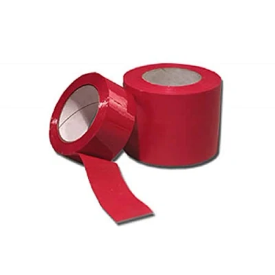 Image of 2 x Pro Plast Branded ® RED Coloured Packing Parcel Tape 50mm 66M