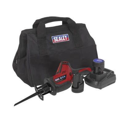 Image of Sealey Cordless Reciprocating Saw 12V SV12 Series 2 Batteries