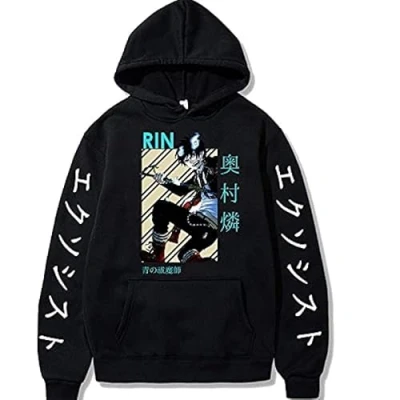 Image of MDEM Anime Blue Exorcist Hoodies Ao No Cosplay Sweatshirts Rin Okumura Loose Pullover for Men Women color5L