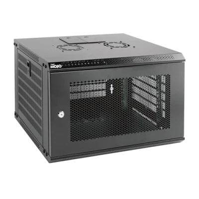 Image of Tecmojo 6U Wall Mount Server Cabinet IT Network Rack Enclosure Lockable Door and Side Panels Black, Locable Mesh Door, 17.7inch Depth,for 19 Equipment, A/V Devices (6U Door)