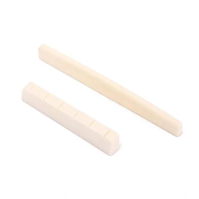 Image of Alnicov Durable Buffalo Bone Bridge Nut Saddle for 6 String Acoustic Guitar Parts