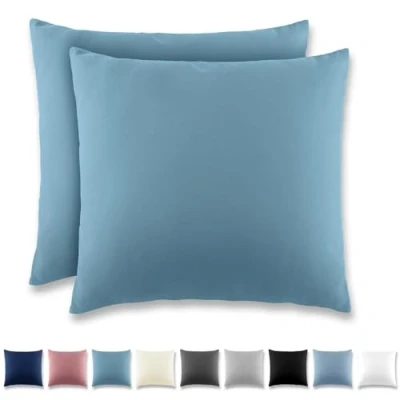 Image of REDKEY Cushion Cover 80 x cm, Set of 2 Pillowcases with Zip, Brushed Microfibre for Cushions, Washable up to 40 C, Aqua Blue