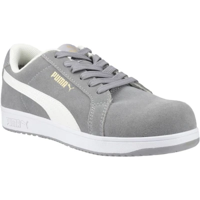Image of PUMA Safety Iconic Low S1PL ESD FO HRO SR Unisex Shoes Non Slip Metal Free Fibreglass Cap, gray, 36 EU