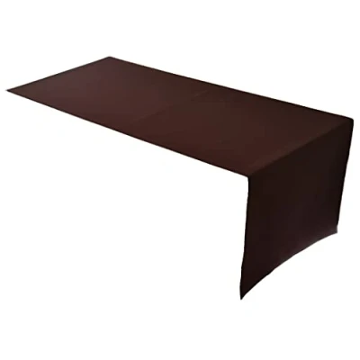 Image of Lemos Home Table Runner Linen Made from 100% Cotton Collection Concept, Choice of Colours and Sizes (Table 30 x 100 cm, Chocolate)