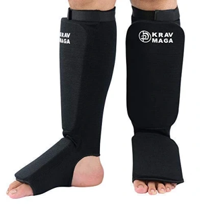 Image of Playwell KRAV MAGA HEAVY EVA PADDING ELASTICATED SHIN &amp; INSTEP GUARDS (Large)