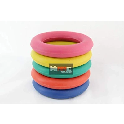 Image of DON Tennikoit Ring Traditional Garden Throwing Game Pack Of 5 Colour Quoits