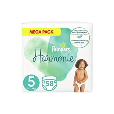 Image of Pampers Harmony 58 Nappies Size 5 11+ kg