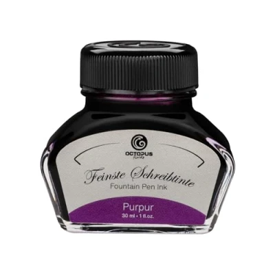 Image of Octopus Fluids Fountain pen Ink in glass,Writing for pen, Purple 30ml, inkpot, Calligraphy