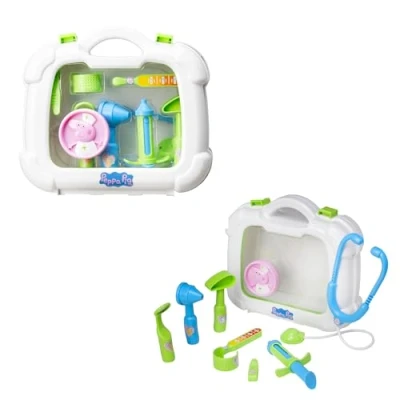 Image of Peppa Pig&#039;s Medic Nurse Case Including 10+ Accessories With Carry Pretend Kids Doctor Kit Medical Playset Childrens Emergency Set Roleplay Educational Toys 3+…