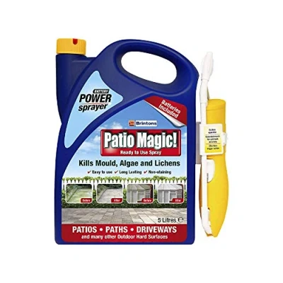 Image of Brintons Patio Magic Ready To Use Spray 5 Litre Kills Mould, Algae and Lichens! (1 x Litre)