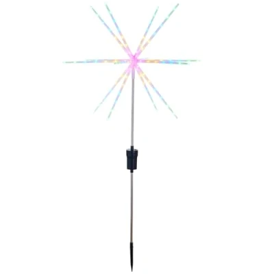 Image of Pre Lit Starburst Pathway Stake Light Decoration, 112 Multi Coloured LEDs