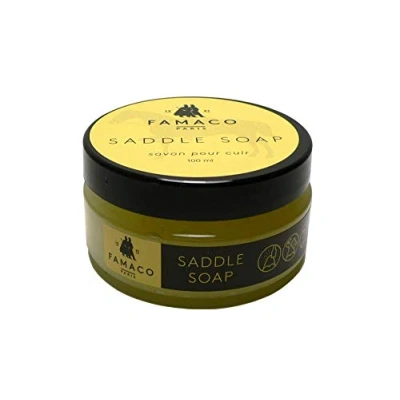 Image of Famaco Premium Saddle Soap Leather Cleaner Gel for Upholstery, Sofas, Jackets or Boots Conditioner with Moisturizing Conditioning Items