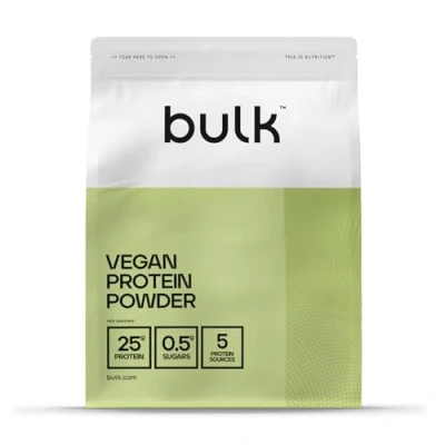 Image of Bulk Vegan Protein Powder, Strawberry, 2.5 kg, New &amp; Improved Formula, 71 Servings, Packaging May Vary