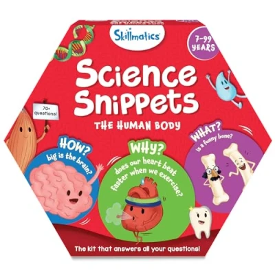 Image of Skillmatics Flash Cards Science Snippets The Human Body, Learning Resources &amp; Educational Toys for Boys Girls, Gifts Ages 7, 8, 9 Up, 70+