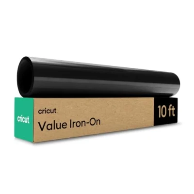 Image of Cricut Value Iron on Black 12 in x 10 ft (1)