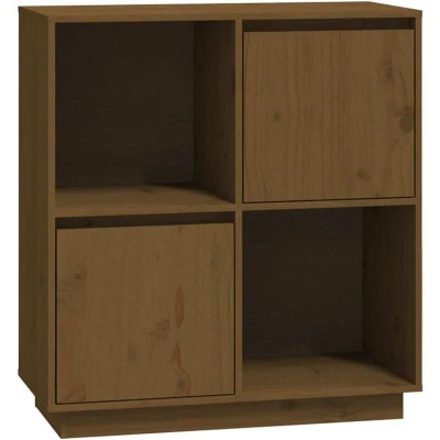 Image of vidaXL Sideboard Honey Brown 74x35x80 cm Solid Wood Pine