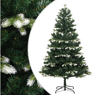 Image of vidaXL Artificial Hinged Christmas Tree with Flocked Snow 180 cm