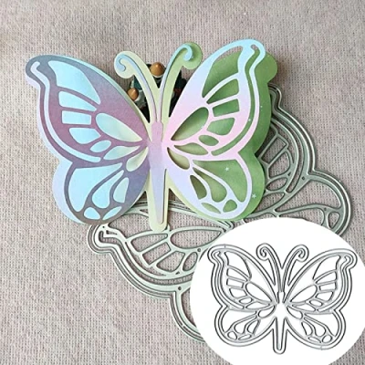 Image of Double Butterfly Metal Die Cuts,Butterfly Animal Cutting Dies Cut Stencils for DIY Invitation Card Scrapbooking Album Decorative Embossing Paper Making