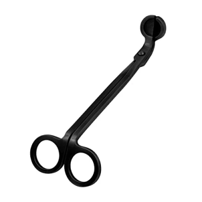 Image of GLADFRESIT Candle Wick Trimmer, Stainless Steel Clipper Cutter Oil Lamp Scissors Accessories (Black)